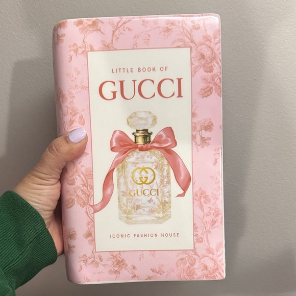 Handmade Other - Gucci Pink Decorative Book flower vase ceramic licensed